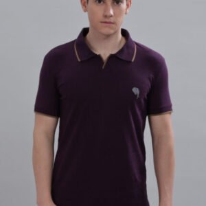 PR37 || Purple|| 100% Cotton Polo T-Shirt