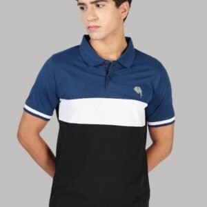 PR3 SS 005 || BLUE&BLACK || 100% Cotton Polo T-Shirt