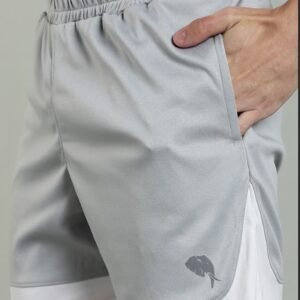 SH 003|| LITE GREY WHITE|| Shorts