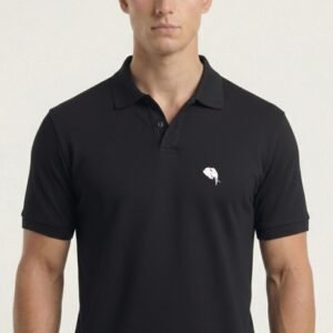 PR3 SS 007-B || BLACK|| 100% Cotton Polo T-Shirt