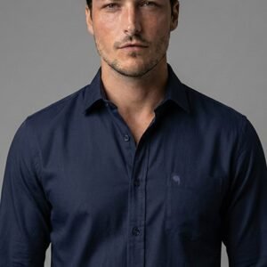 LS004||NAVY|| Full Sleeve Shirts || 100% Cotton