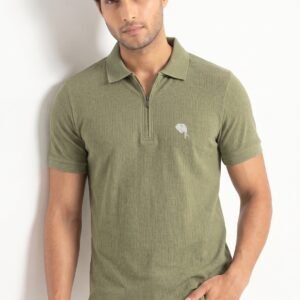 PR49|| Pistachio Zipper|| 100% Cotton T-Shirt